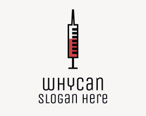 Minimalist Blood Syringe Logo