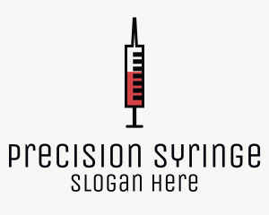 Syringe - Minimalist Blood Syringe logo design
