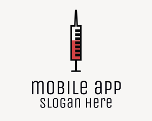 Emergency Care - Minimalist Blood Syringe logo design