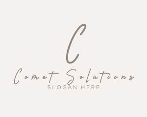 Cursive Elegant Boutique logo design