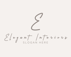 Cursive Elegant Boutique logo design