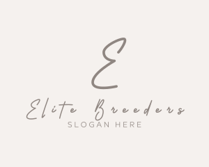 Cursive Elegant Boutique logo design