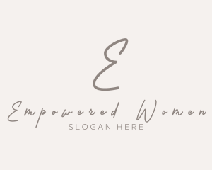 Cursive Elegant Boutique logo design