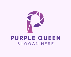 Modern Purple Letter P logo design