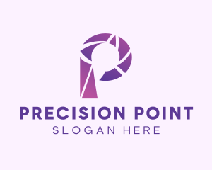 Modern Purple Letter P logo design