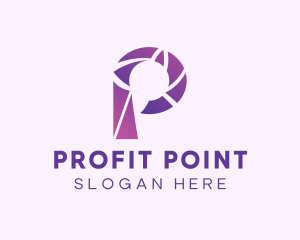 Modern Purple Letter P logo design