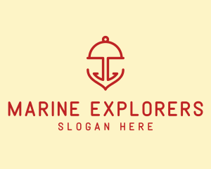 Marine Anchor Cloche  logo design