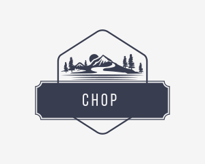 Hipster Outdoor Camping Badge logo design