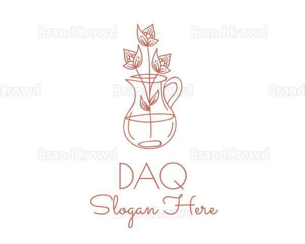 Flower Vase Plant Logo