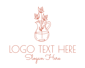 Doodle - Flower Vase Plant logo design