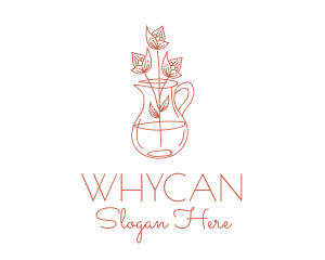 Flower Vase Plant  Logo