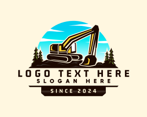 Industrial - Construction Digging Excavator logo design