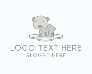 Baby Bear - Bear Stuffed Toy Animal logo design