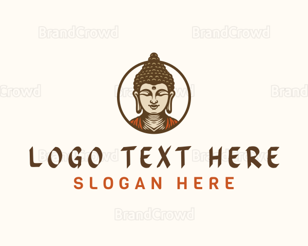 Religious Buddha Meditation Logo