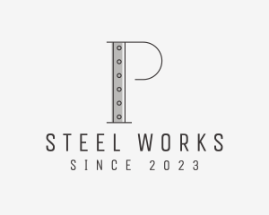 Steel - Steel Bar Letter P logo design