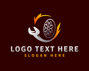 Tire - Wrench Tire Garage logo design