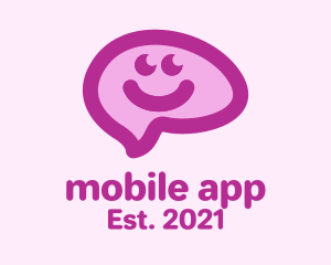 Counselor - Pink Happy Brain logo design