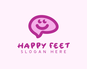 Happy Smile Brain  logo design