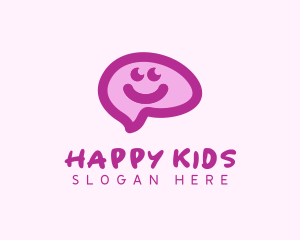 Happy Smile Brain  logo design