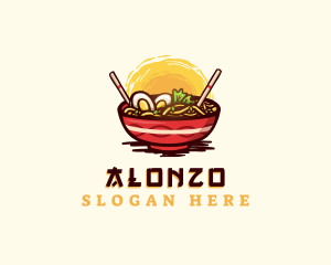 Asian Ramen Noodles logo design