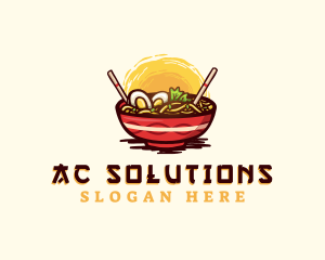 Asian Ramen Noodles logo design