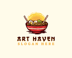 Asian Ramen Noodles logo design