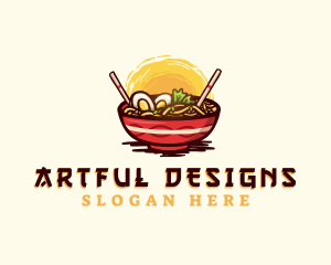 Asian Ramen Noodles logo design