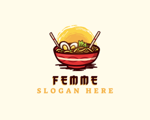 Asian Ramen Noodles logo design