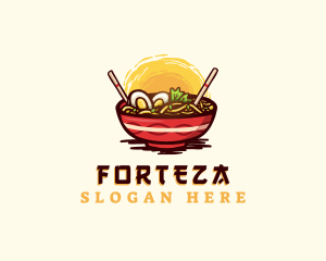 Asian Ramen Noodles logo design