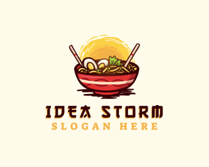 Asian Ramen Noodles logo design