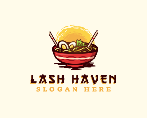 Asian Ramen Noodles logo design