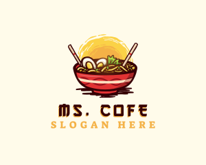 Asian Ramen Noodles logo design