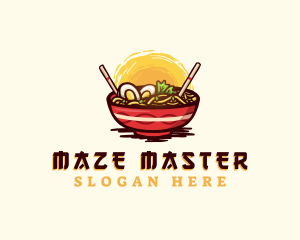 Asian Ramen Noodles logo design