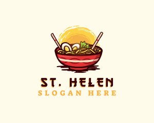 Asian Ramen Noodles logo design