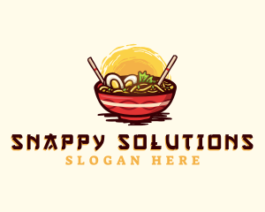 Asian Ramen Noodles logo design