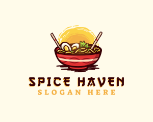 Asian Ramen Noodles logo design