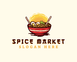 Asian Ramen Noodles logo design