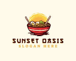 Asian Ramen Noodles logo design