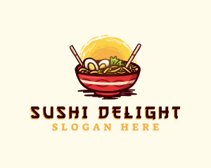 Asian Ramen Noodles logo design