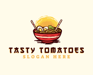 Asian Ramen Noodles logo design