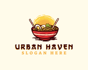 Asian Ramen Noodles logo design