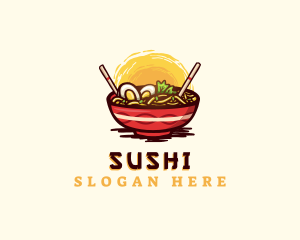 Asian Ramen Noodles logo design