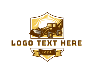 Builder - Bulldozer Backhoe Construction logo design