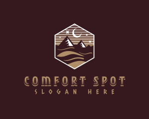 Pyramid Sand Desert logo design