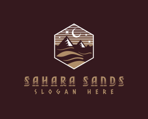 Pyramid Sand Desert logo design