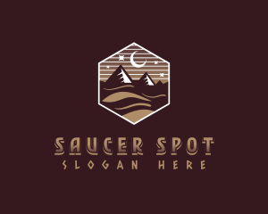 Pyramid Sand Desert logo design