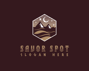 Pyramid Sand Desert logo design