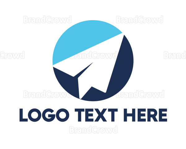 Blue Paper Plane Logo