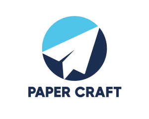 Blue Paper Plane logo design