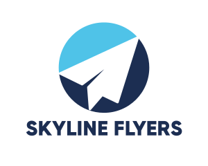 Flyer - Blue Paper Plane logo design